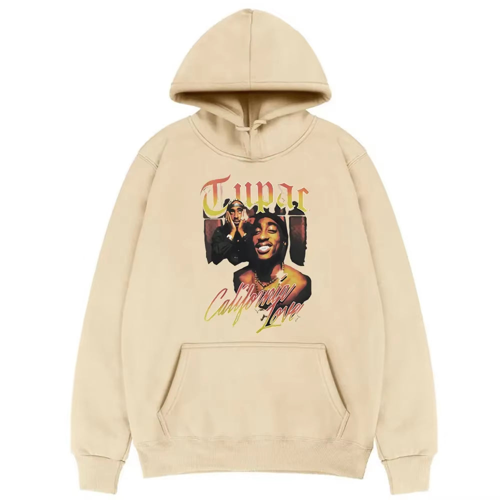 Autumn New 2PAC Hoodies Rapper TUPAC Print Fashion Streetwear Men Women Sweatshirts Hoodie Harajuku Hip Hop Pullover Clothing