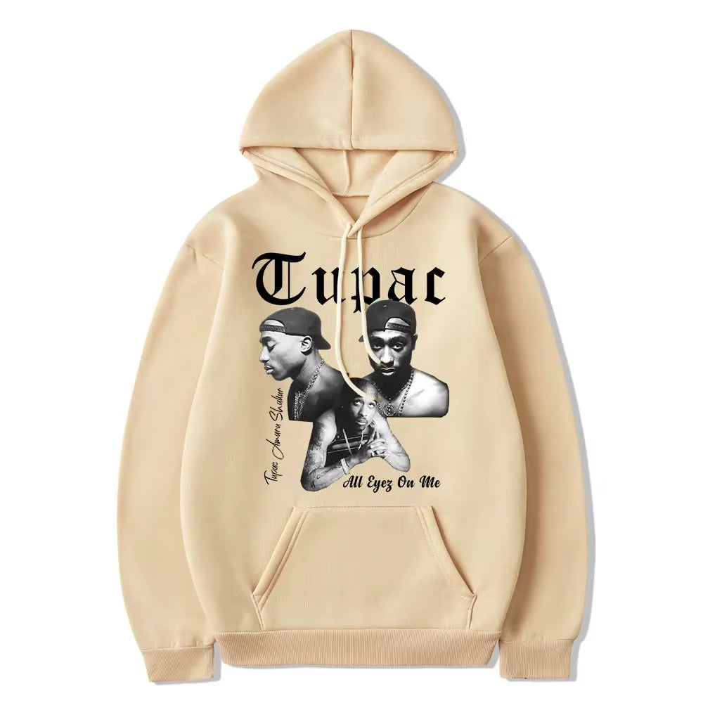 Autumn New 2PAC Hoodies Rapper TUPAC Print Fashion Streetwear Men Women Sweatshirts Hoodie Harajuku Hip Hop Pullover Clothing