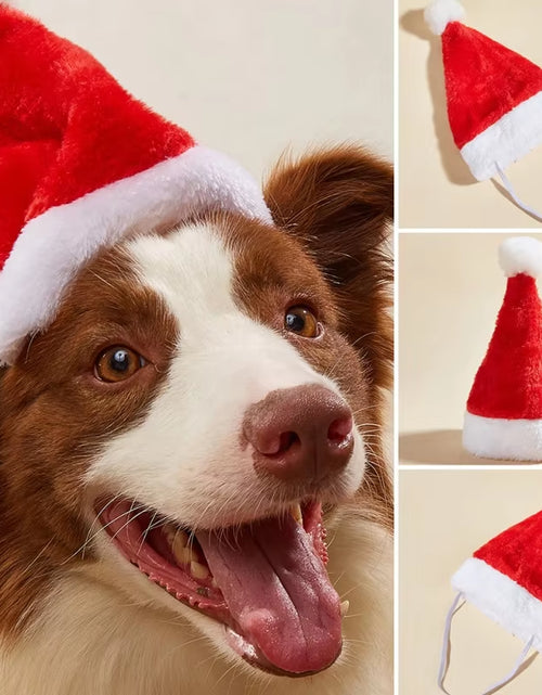 Load image into Gallery viewer, Christmas Dog Clothes Cap Pet Cat Dog Christmas Hat Plush Santa Hat Merry Christmas Decorations for Small Medium Dog Supplies
