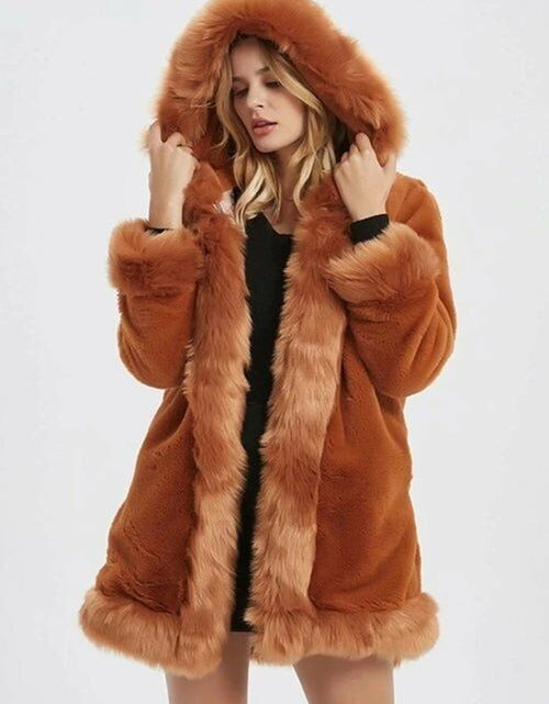 Load image into Gallery viewer, Fashion, Fur Coat, Hooded Coat, Onetiy Fashion Womens, Winter Fashion, Women Jac
