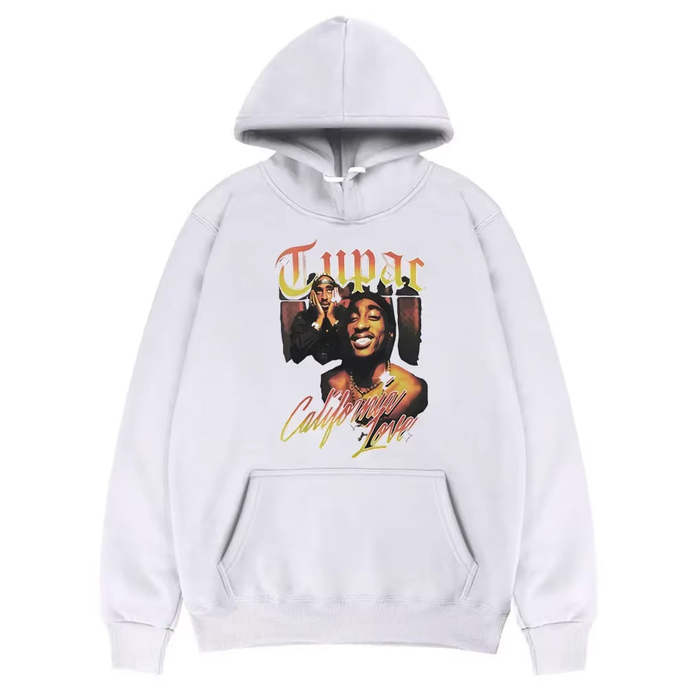 Autumn New 2PAC Hoodies Rapper TUPAC Print Fashion Streetwear Men Women Sweatshirts Hoodie Harajuku Hip Hop Pullover Clothing